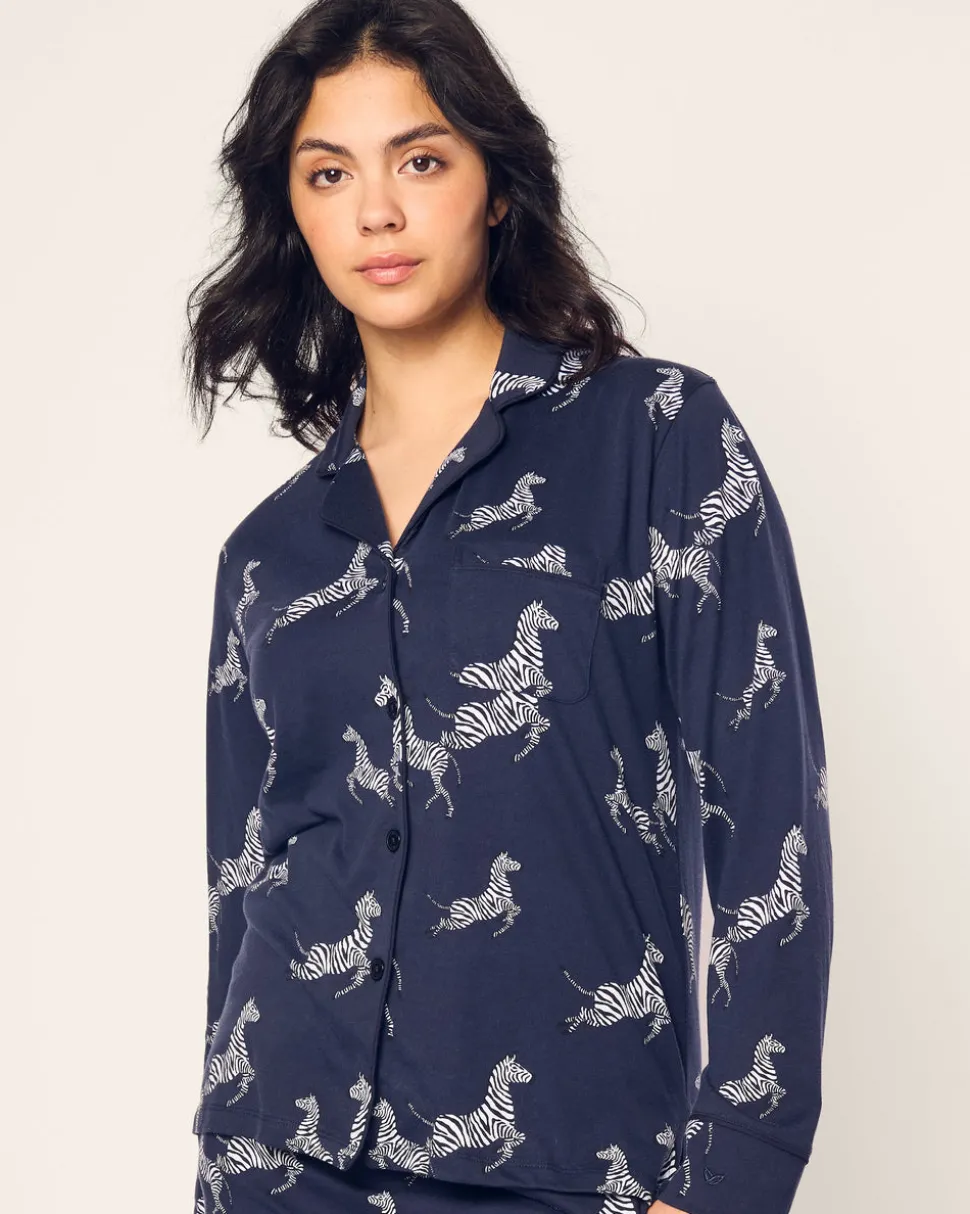 Women’s Pima Pajama Set in Zèbre de Nuit
