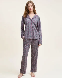 Women’s Pima Pajama Set in Fleurs de Saison