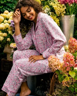 Women’s Pima Pajama Set in Fleurs de Rose