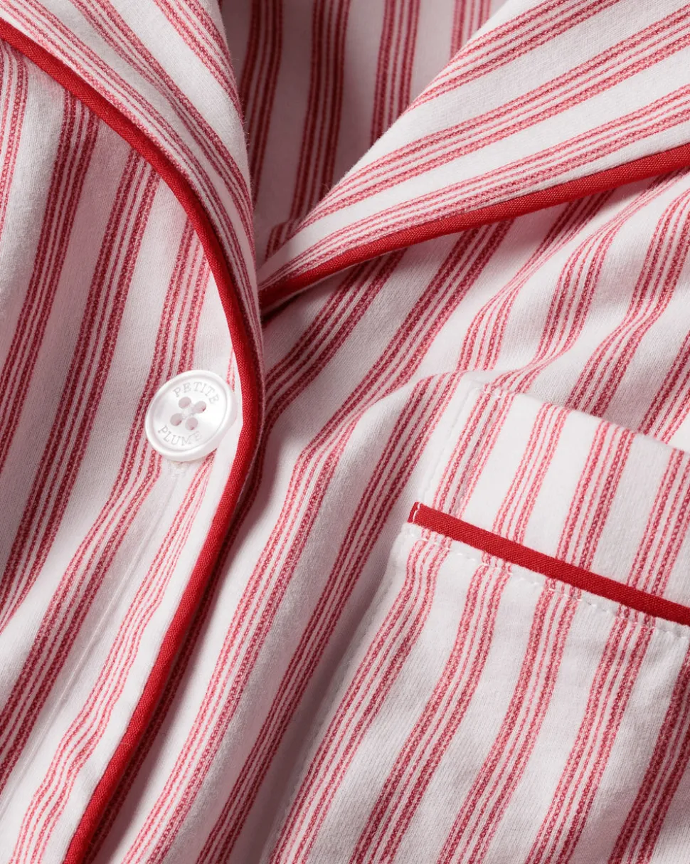 Women’s Pima Pajama Set in Antique Red Ticking