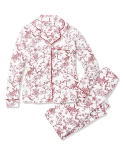 Women’s Pima Pajama Set in Red Timeless Toile
