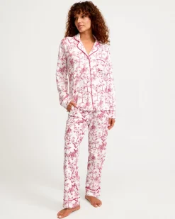 Women’s Pima Pajama Set in Red Timeless Toile
