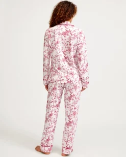 Women’s Pima Pajama Set in Red Timeless Toile
