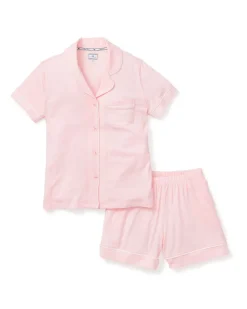 Women’s Pima Pajama Short Sleeve Short Set in Pink