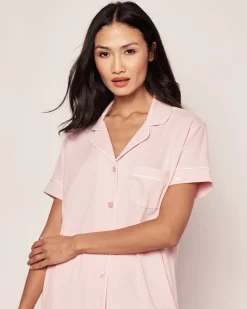 Women’s Pima Pajama Short Sleeve Short Set in Pink