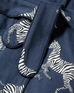 Women’s Pima Robe in Zèbre de Nuit