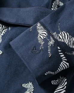 Women’s Pima Robe in Zèbre de Nuit