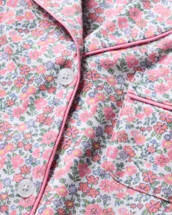 Women’s Pima Short Sleeve Short Set in Fleurs de Rose