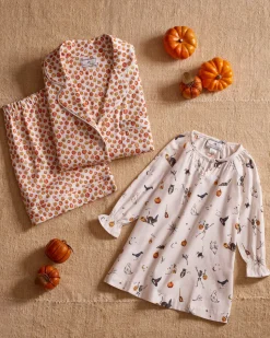 Women’s Pima Short Sleeve Short Set in Pumpkin Patch