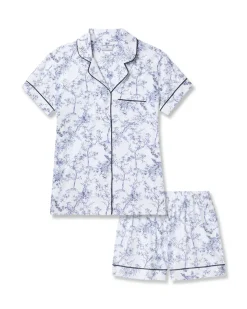 Women’s Pima Short Sleeve Short Set in Timeless Toile