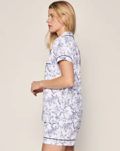 Women’s Pima Short Sleeve Short Set in Timeless Toile
