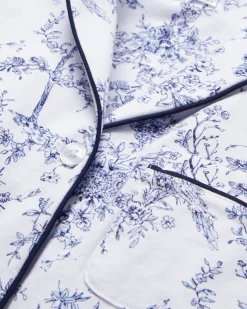 Women’s Pima Short Sleeve Short Set in Timeless Toile