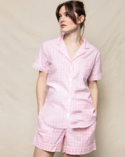 Women’s Pink Gingham Short Set