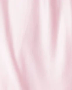 Women’s Pink Silk Wide Cuff Pajama Set