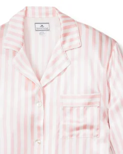 Women’s Pink Stripe Silk Nightshirt