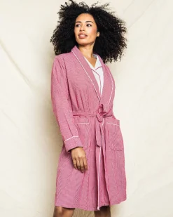 Women’s Red Mini-Gingham Robe