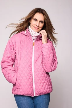 Women's Rose Pink Quilted Puffer Jacket