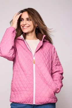 Women's Rose Pink Quilted Puffer Jacket