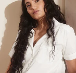 Women's Signature Short Sleeve & Pants Pajama Set in White