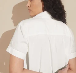 Women's Signature Short Sleeve & Pants Pajama Set in White