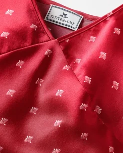 Women’s Silk Cami Short Set in Bordeaux Art Nouveau