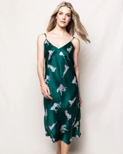 Women’s Silk Cosette Nightgown in Panthère de Luxe