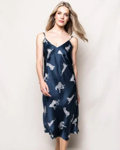 Women’s Silk Cosette Nightgown in Panthère de Nuit
