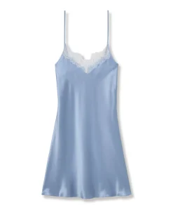 Women’s Silk Lace Slip Dress in Periwinkle