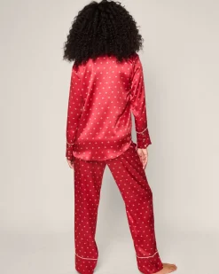 Women’s Silk Pajama Set in Bordeaux Art Nouveau