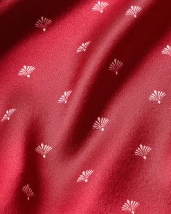 Women’s Silk Pajama Set in Bordeaux Art Nouveau