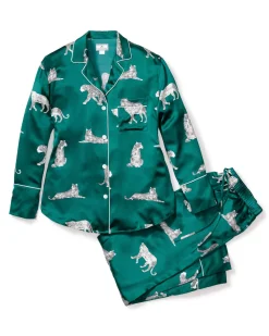 Women’s Silk Pajama Set in Panthère de Luxe