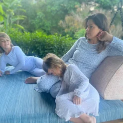 Women's Slate Floral Pima Pajamas Set