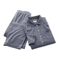 Women's Soft Knit Long Sleeve & Pants Pajama Set in Mineral