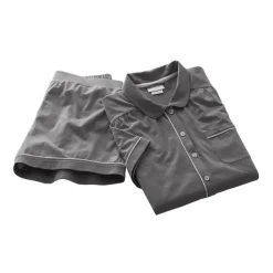 Women's Soft Knit Short Sleeve & Shorts Pajama Set in Night