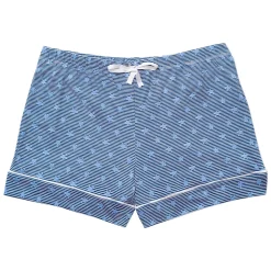 Women's Stars & Stripes Button Front Short Pajama Set in Navy