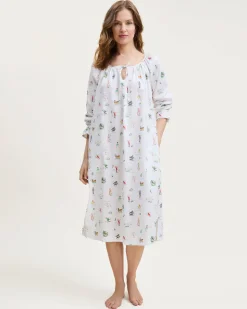 Women's Twill Delphine Nightgown in 12 Days of Christmas
