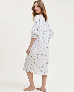 Women's Twill Delphine Nightgown in 12 Days of Christmas