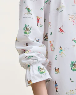 Women's Twill Delphine Nightgown in 12 Days of Christmas