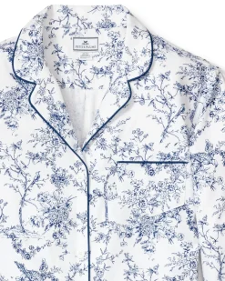 Women’s Twill Long Sleeve Short Set in Timeless Toile