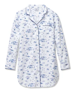 Women’s Twill Nightshirt in Chalet Toile