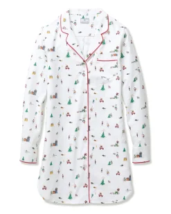 Women’s Twill Nightshirt in Holiday Town