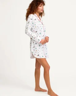 Women’s Twill Nightshirt in Holiday Town