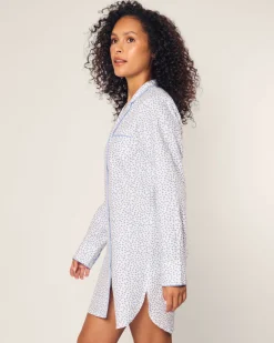 Women’s Twill Nightshirt in Bluehearts