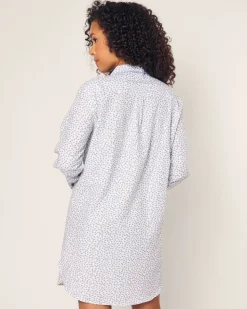 Women’s Twill Nightshirt in Bluehearts