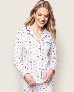 Women’s Twill Pajama Set in Winter Nostalgia