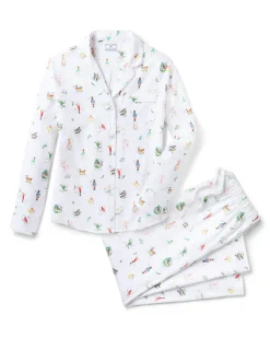 Women's Twill Pajama Set in 12 Days of Christmas