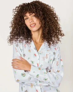 Women's Twill Pajama Set in 12 Days of Christmas