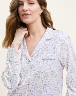 Women’s Twill Pajama Set in Baking Spirits Bright