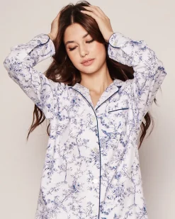 Women’s Twill Pajama Set in Timeless Toile