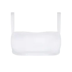 Women's White Bandeau Bikini Top